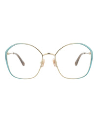 Chloé Womens Round/Oval Blue Blue Transparent Fashion Designer Eyewear