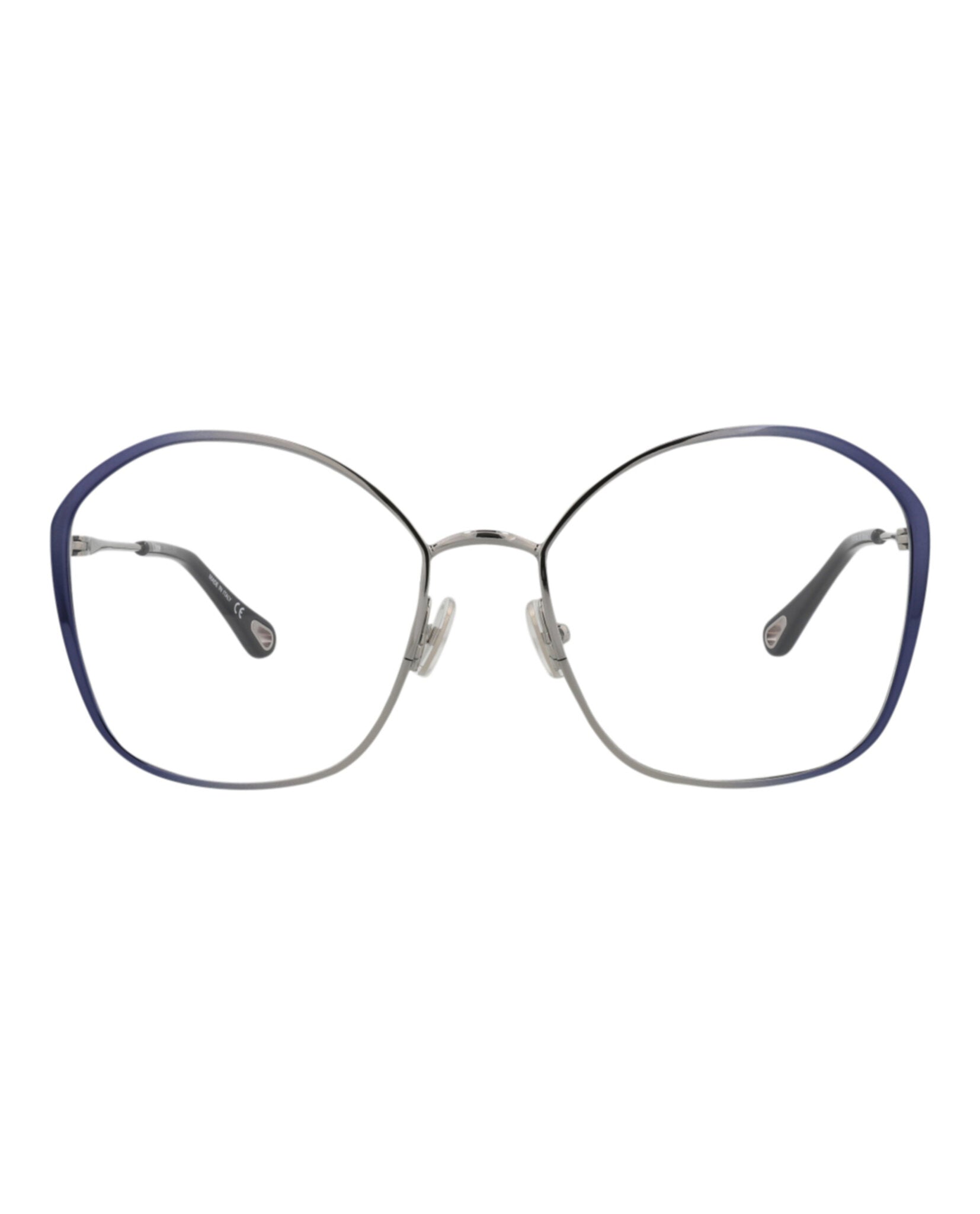 Chloé Womens Square/Rectangle Blue Blue Transparent Fashion Designer Eyewear Blue Blue Transparent