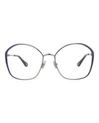 Chloé Womens Square/Rectangle Blue Blue Transparent Fashion Designer Eyewear Blue Blue Transparent