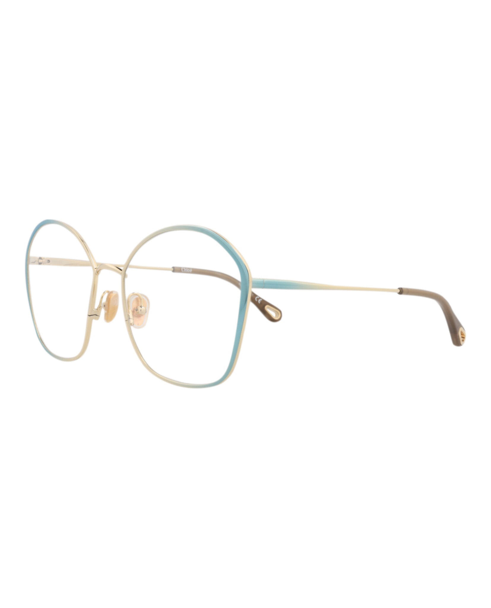 Chloé Womens Square/Rectangle Blue Blue Transparent Fashion Designer Eyewear