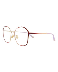 Chloé Womens Square/Rectangle Burgundy Burgundy Transparent Fashion Designer Eyewear