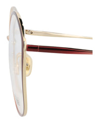 Chloé Womens Square/Rectangle Burgundy Burgundy Transparent Fashion Designer Eyewear