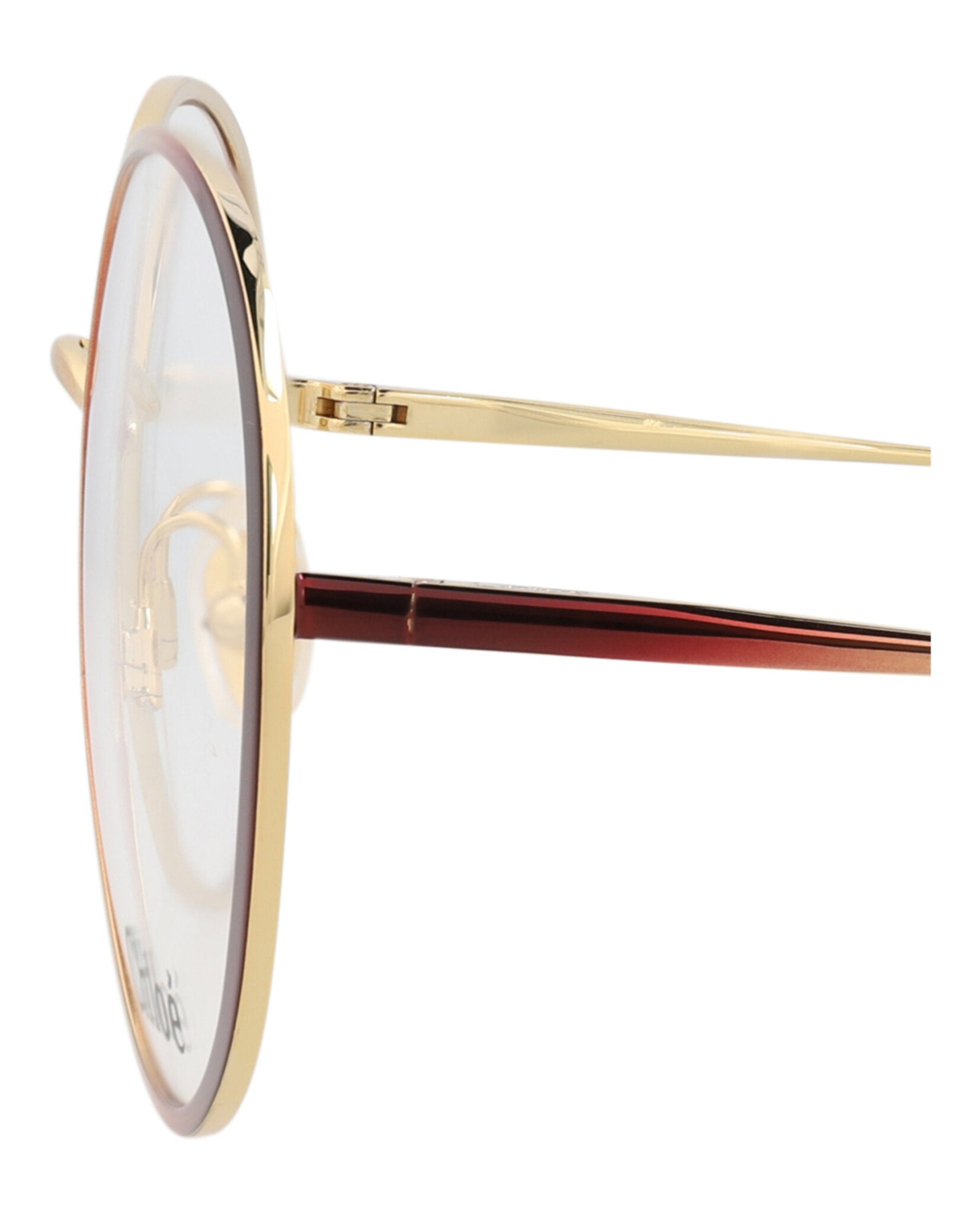 Chloé Womens Round/Oval Burgundy Burgundy Transparent Fashion Designer Eyewear