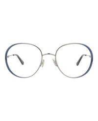 Chloé Womens Round/Oval Blue Blue Transparent Fashion Designer Eyewear