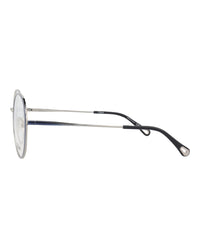 Chloé Womens Round/Oval Blue Blue Transparent Fashion Designer Eyewear