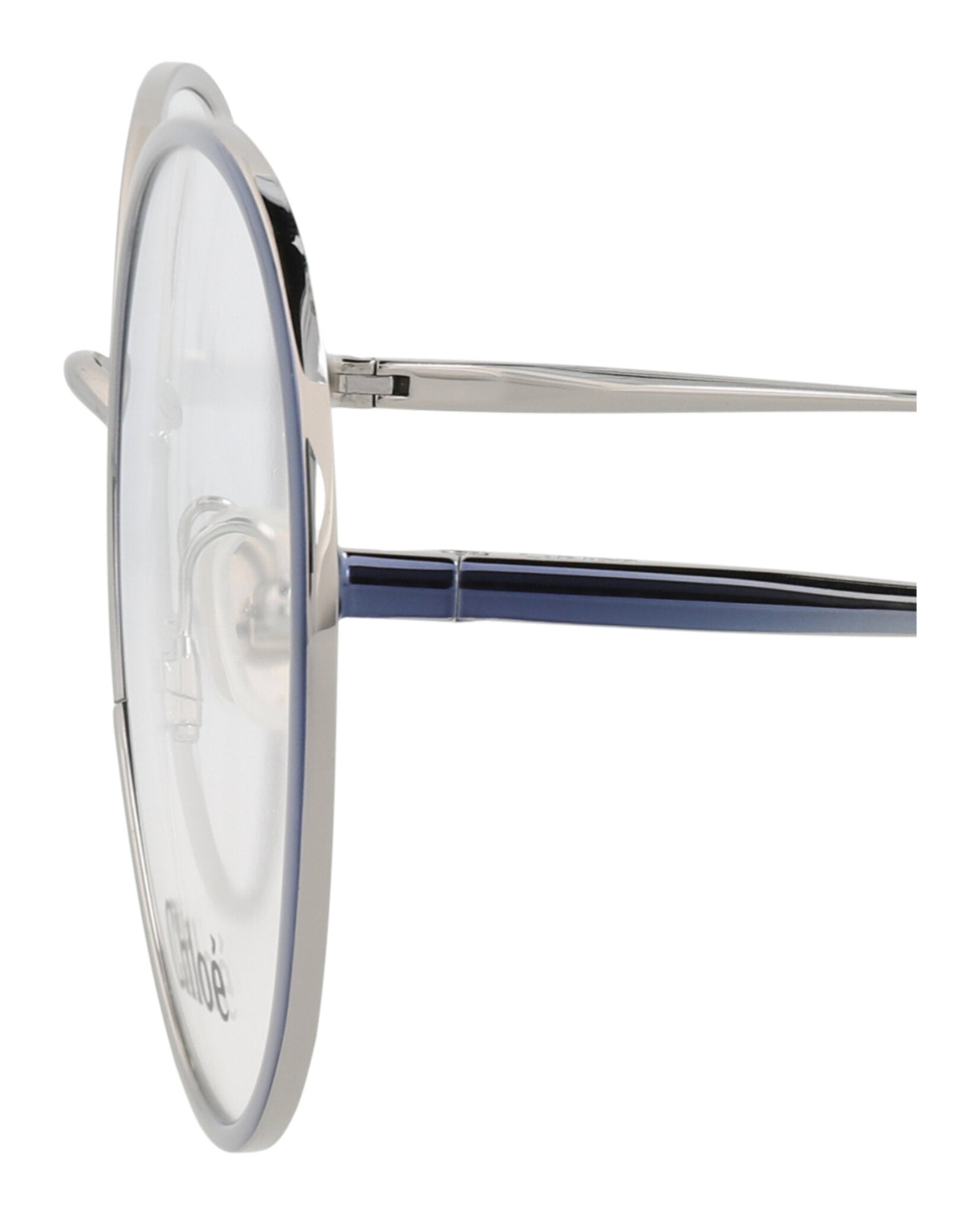 Chloé Womens Round/Oval Blue Blue Transparent Fashion Designer Eyewear