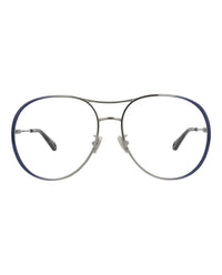Chloé Womens Aviator Blue Blue Transparent Fashion Designer Eyewear Blue Blue Transparent