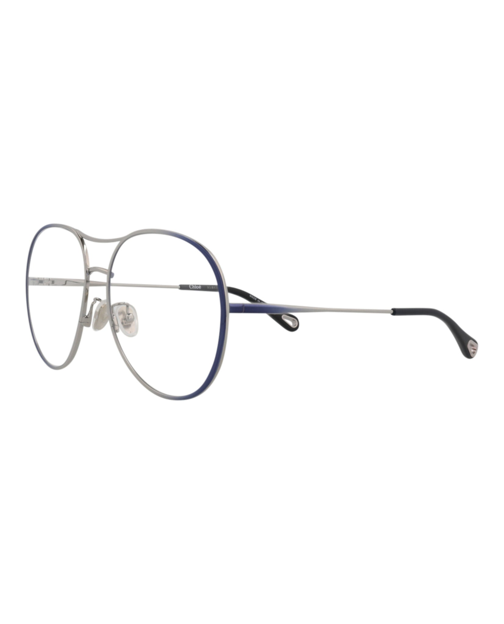 Chloé Womens Aviator Blue Blue Transparent Fashion Designer Eyewear