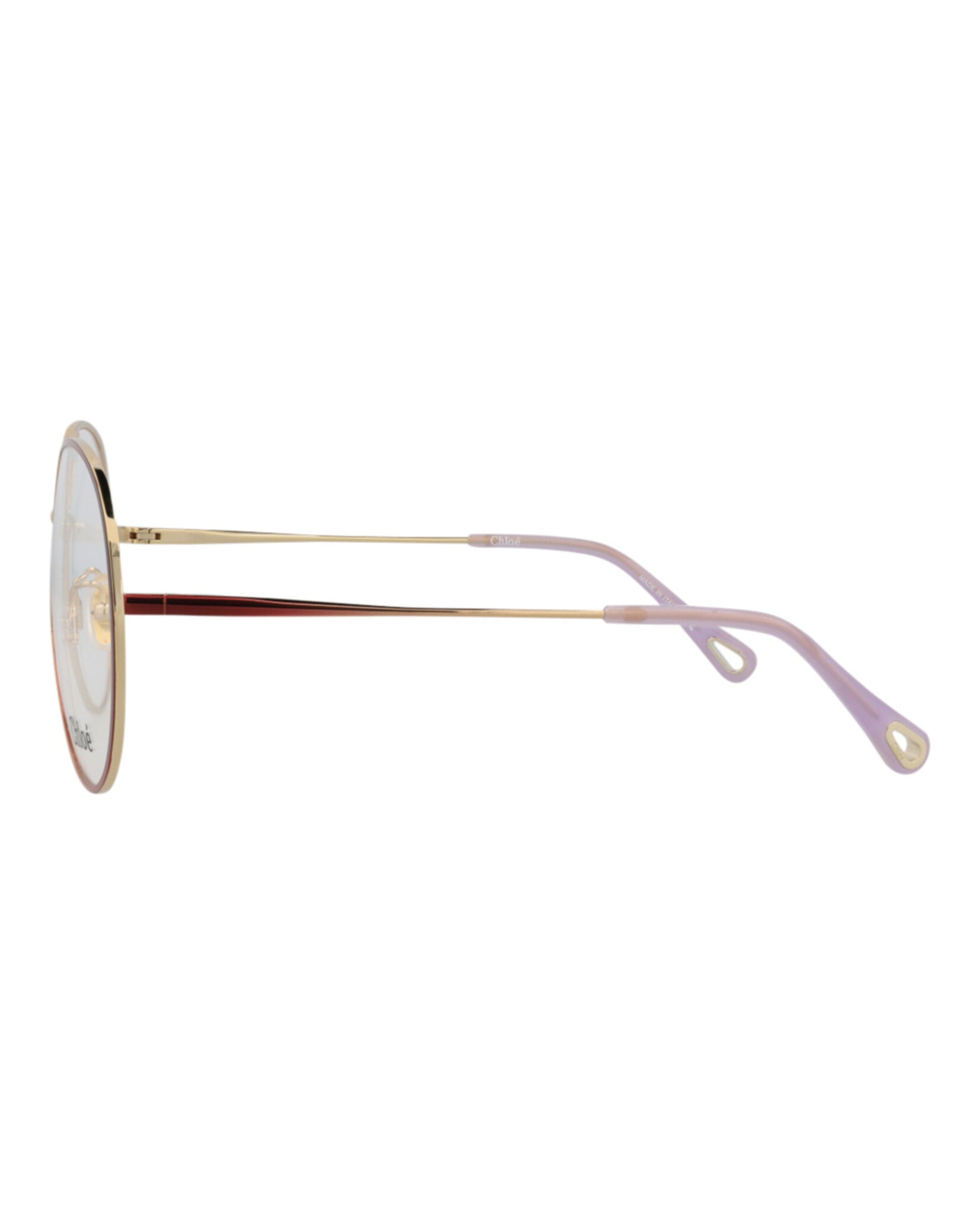 Chloé Womens Aviator Burgundy Burgundy Transparent Fashion Designer Eyewear