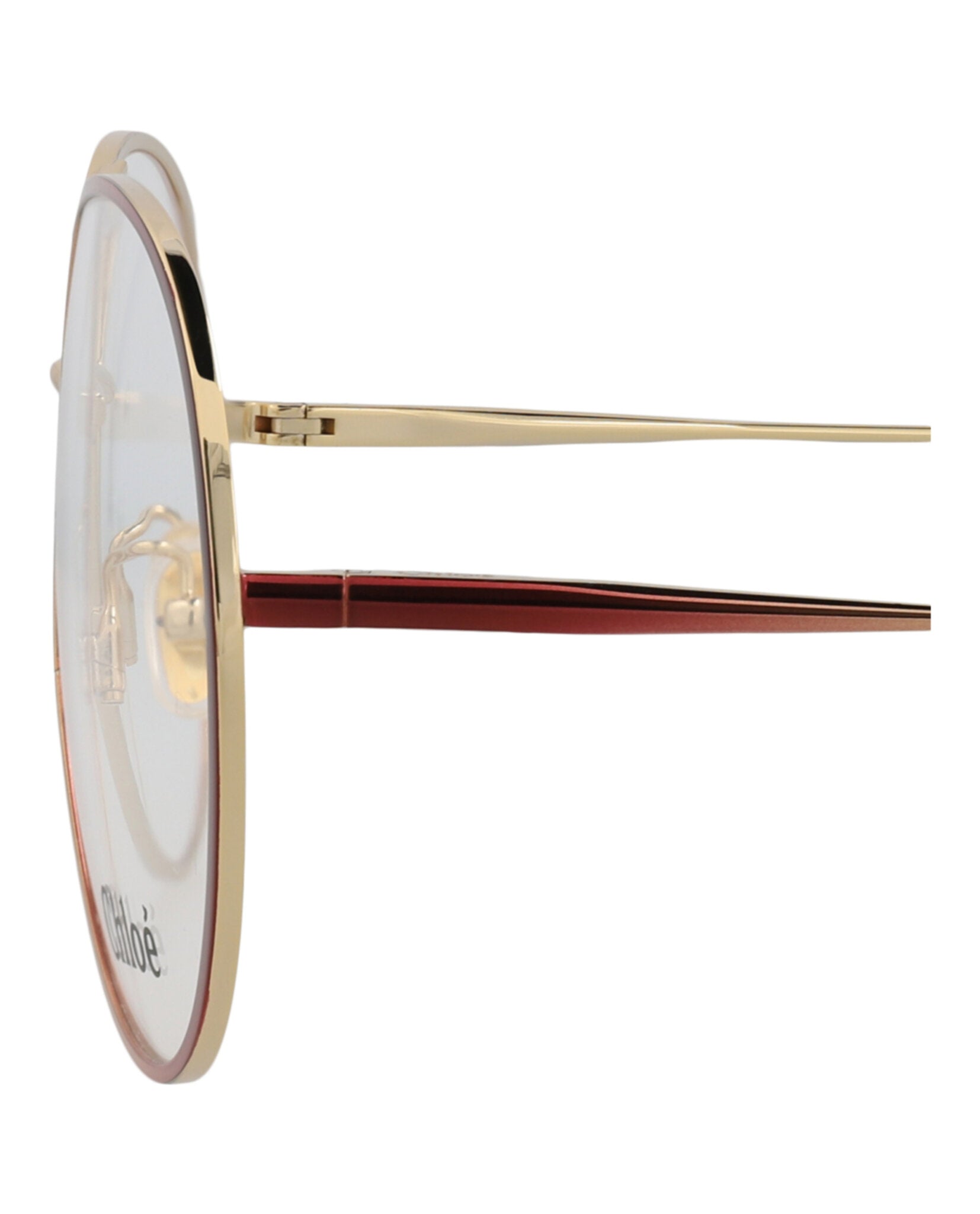Chloé Womens Aviator Burgundy Burgundy Transparent Fashion Designer Eyewear