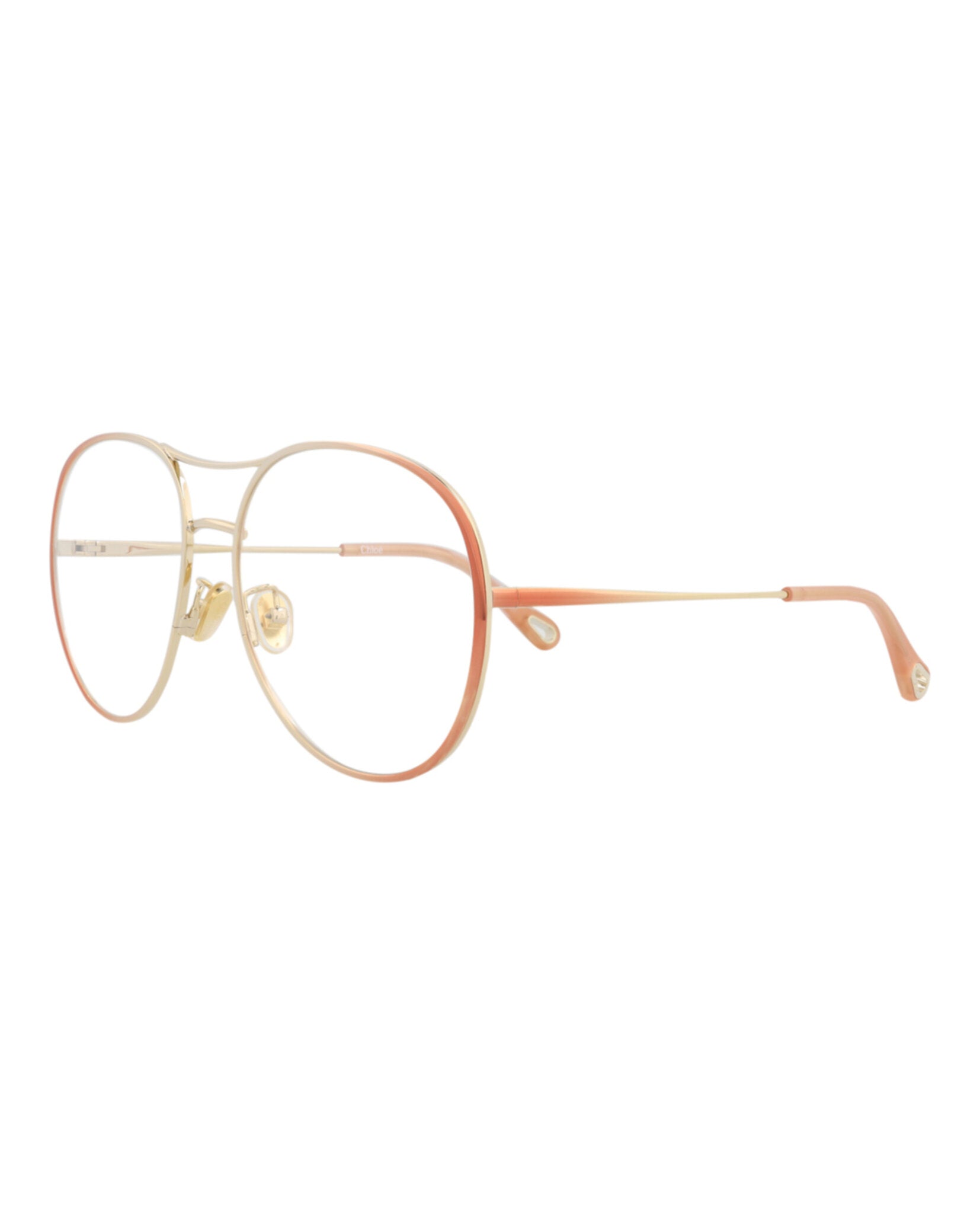 Chloé Womens Aviator Nude Nude Transparent Fashion Designer Eyewear