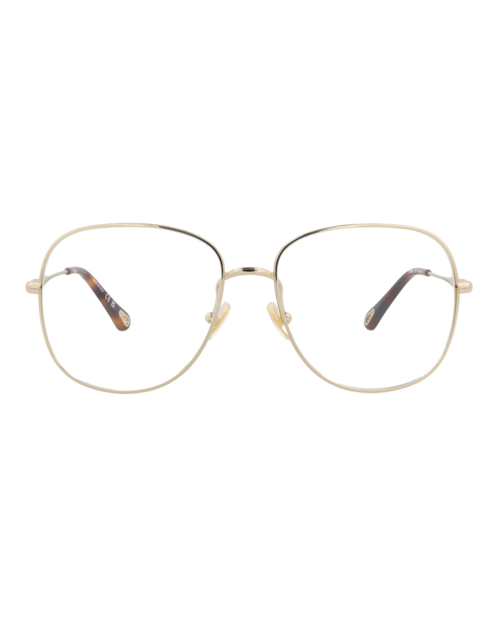 Chloé Chloé Womens Aviator Gold Gold Transparent Fashion Designer Eyewear