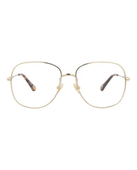 Chloé Chloé Womens Aviator Gold Gold Transparent Fashion Designer Eyewear