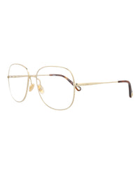 Chloé Chloé Womens Aviator Gold Gold Transparent Fashion Designer Eyewear