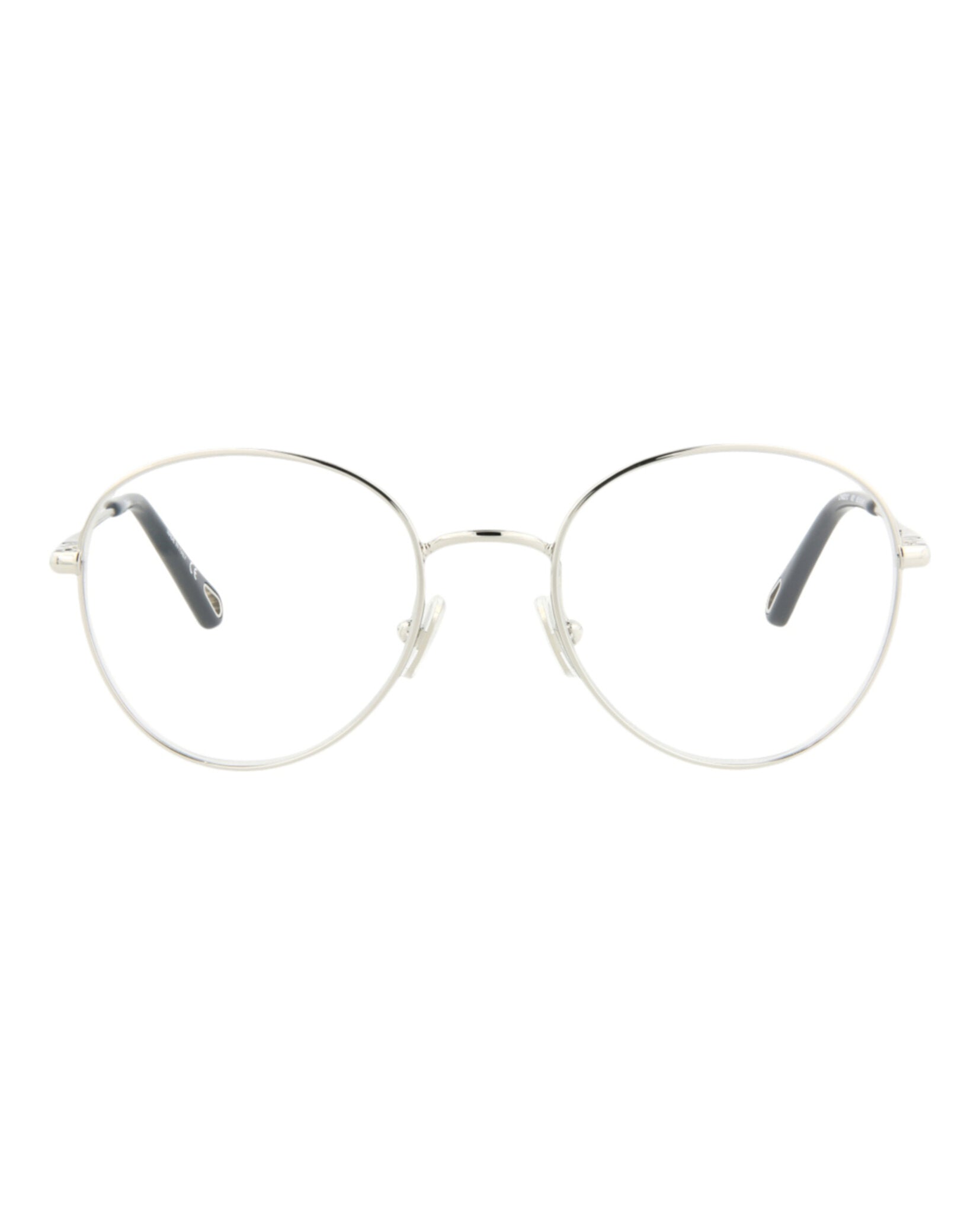 Chloé Womens Round/Oval Silver Silver Transparent Fashion Designer Eyewear