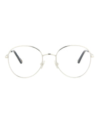 Chloé Womens Round/Oval Silver Silver Transparent Fashion Designer Eyewear