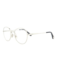 Chloé Womens Round/Oval Silver Silver Transparent Fashion Designer Eyewear
