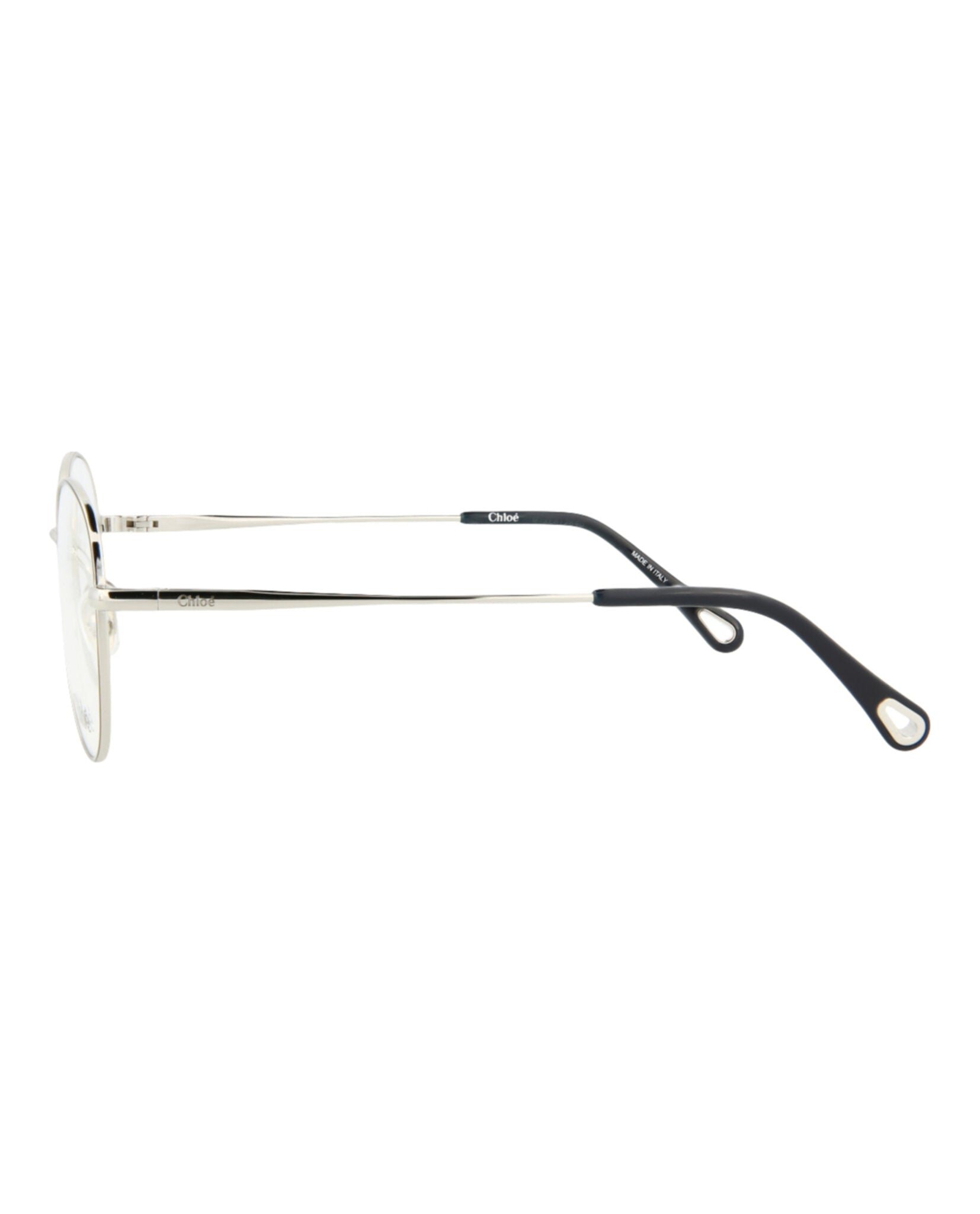 Chloé Womens Round/Oval Silver Silver Transparent Fashion Designer Eyewear