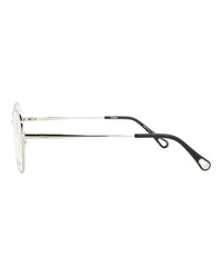 Chloé Womens Round/Oval Silver Silver Transparent Fashion Designer Eyewear
