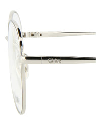 Chloé Womens Round/Oval Silver Silver Transparent Fashion Designer Eyewear