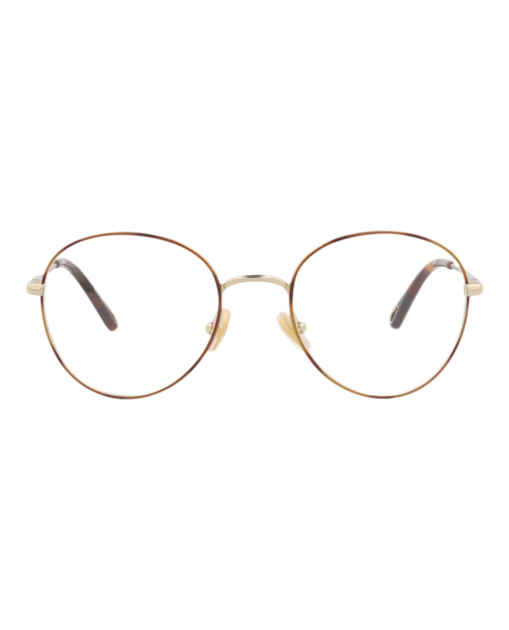 Chloé Chloé Womens Round/Oval Havana Gold Transparent Fashion Designer Eyewear