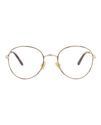 Chloé Chloé Womens Round/Oval Havana Gold Transparent Fashion Designer Eyewear