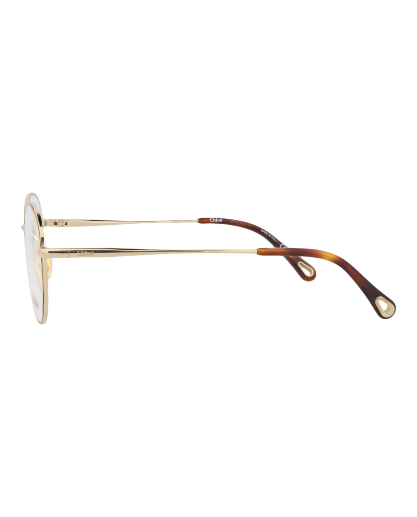 Chloé Chloé Womens Round/Oval Havana Gold Transparent Fashion Designer Eyewear