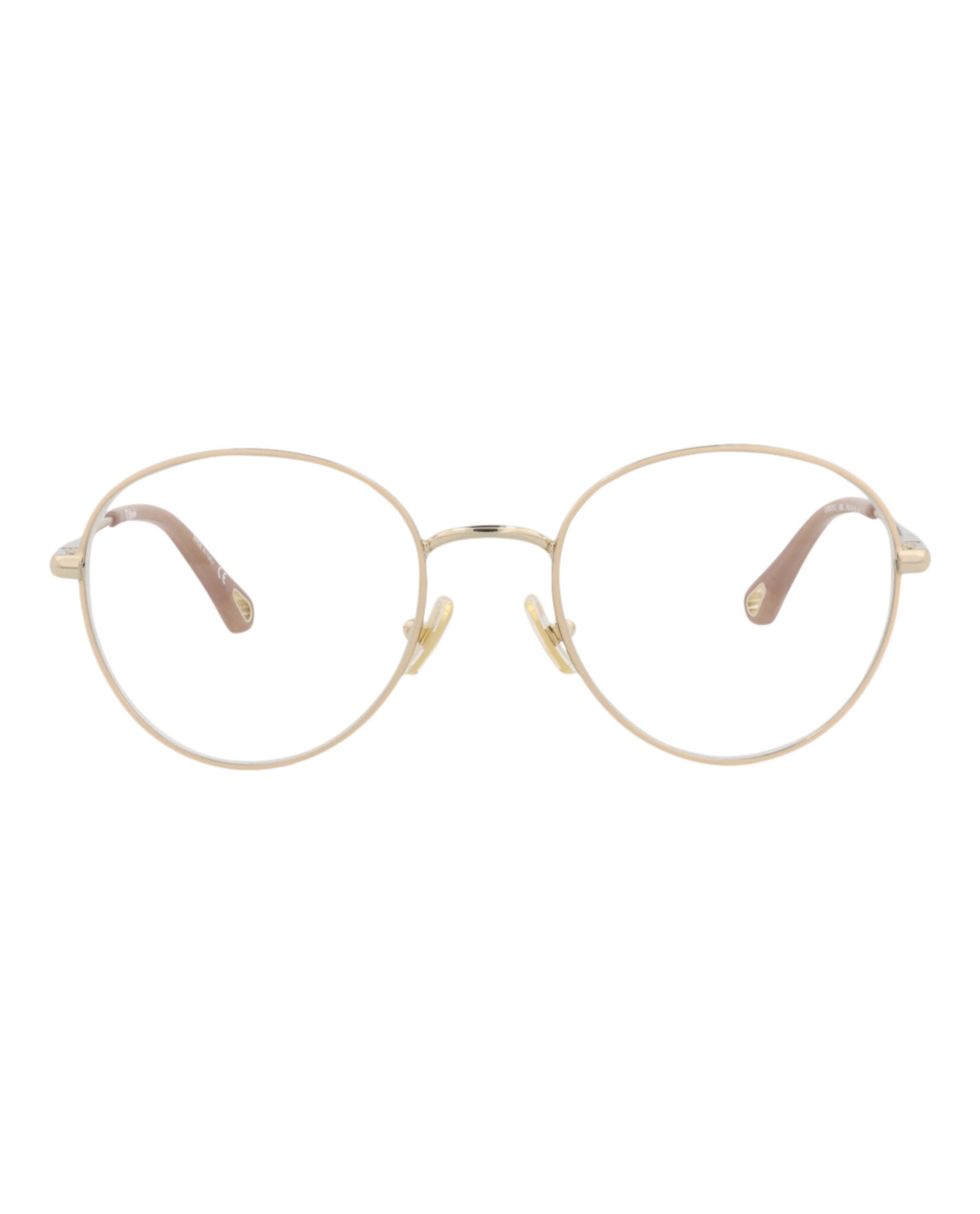 Chloé Chloé Womens Round/Oval Nude Gold Transparent Fashion Designer Eyewear