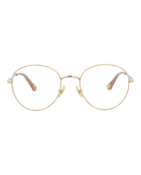 Chloé Chloé Womens Round/Oval Nude Gold Transparent Fashion Designer Eyewear