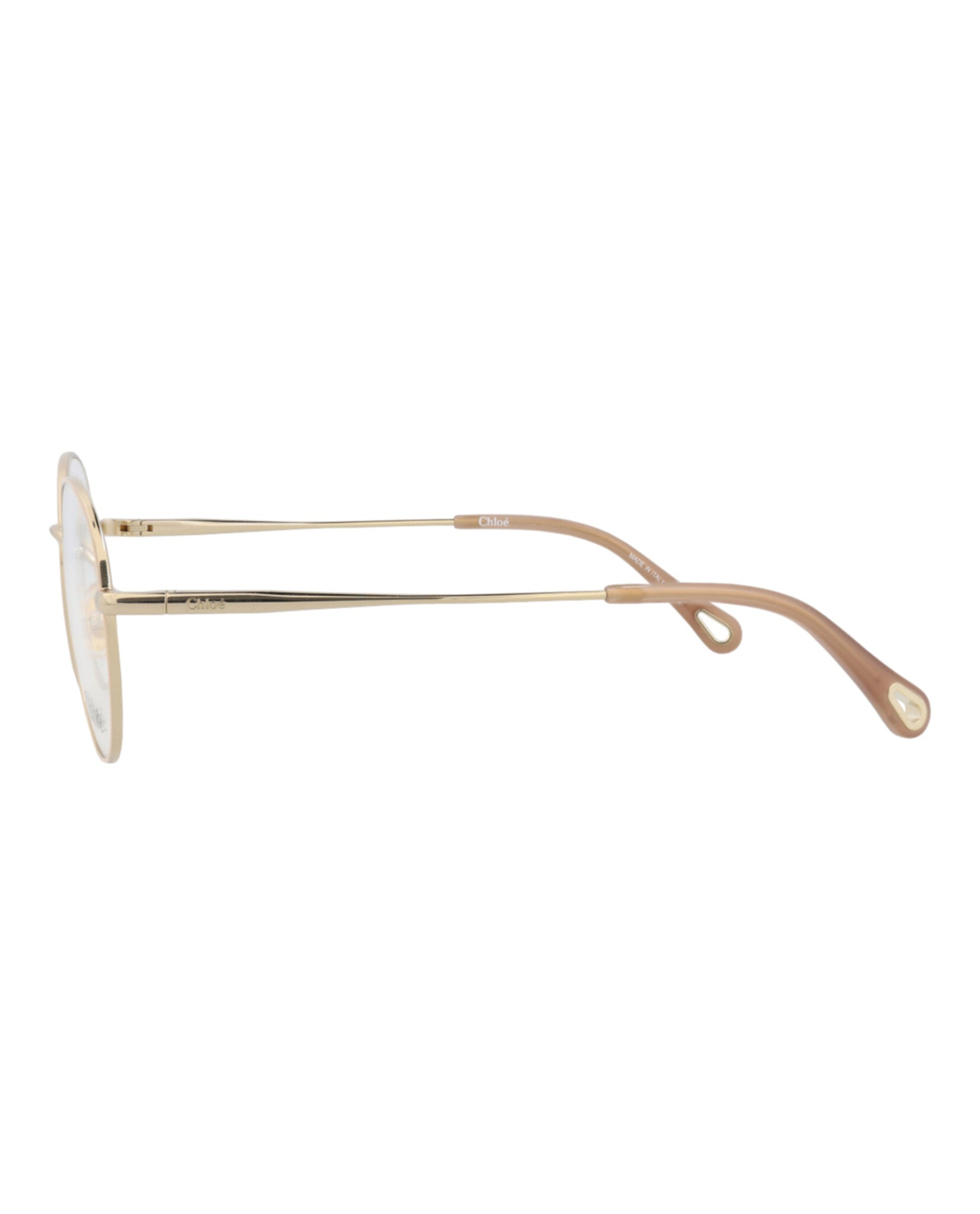Chloé Chloé Womens Round/Oval Nude Gold Transparent Fashion Designer Eyewear