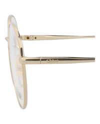 Chloé Chloé Womens Round/Oval Nude Gold Transparent Fashion Designer Eyewear