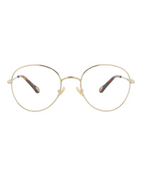 Chloé Womens Round/Oval Gold Gold Transparent Fashion Designer Eyewear