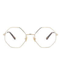 Chloé Chloé Womens Square/Rectangle Gold Gold Transparent Fashion Designer Eyewear