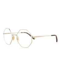 Chloé Chloé Womens Square/Rectangle Gold Gold Transparent Fashion Designer Eyewear