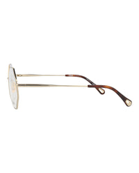 Chloé Chloé Womens Square/Rectangle Gold Gold Transparent Fashion Designer Eyewear