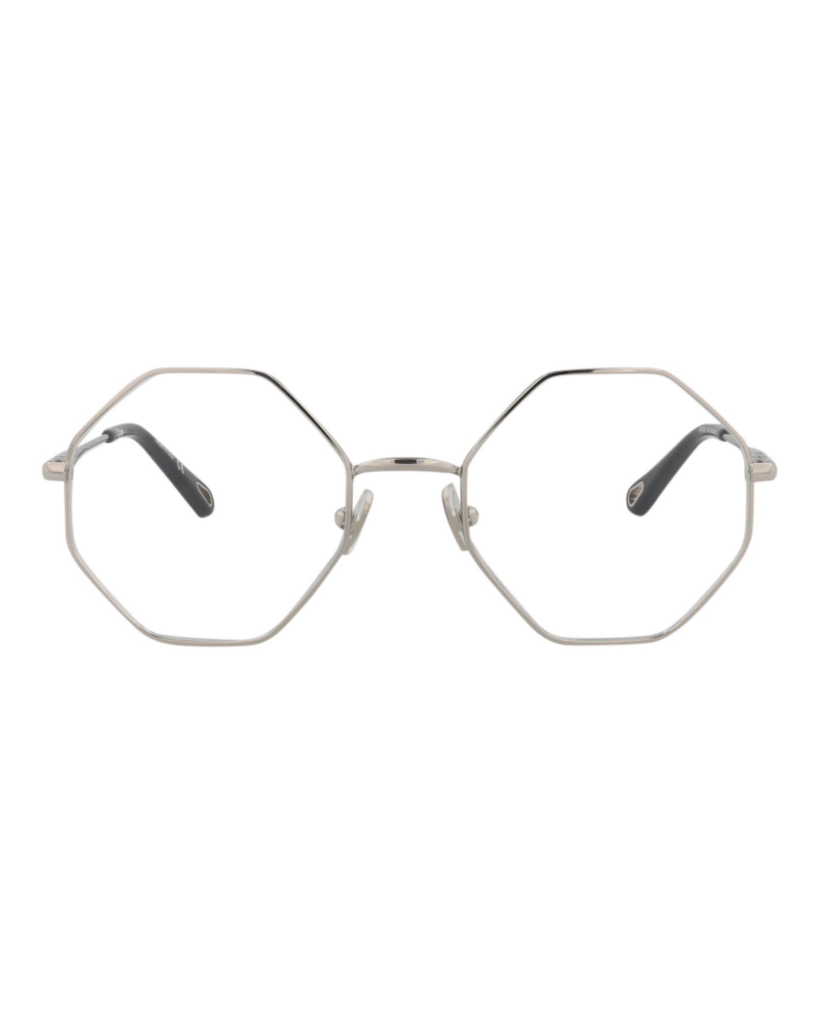 Chloé Womens Square/Rectangle Silver Silver Transparent Fashion Designer Eyewear Silver Silver Transparent