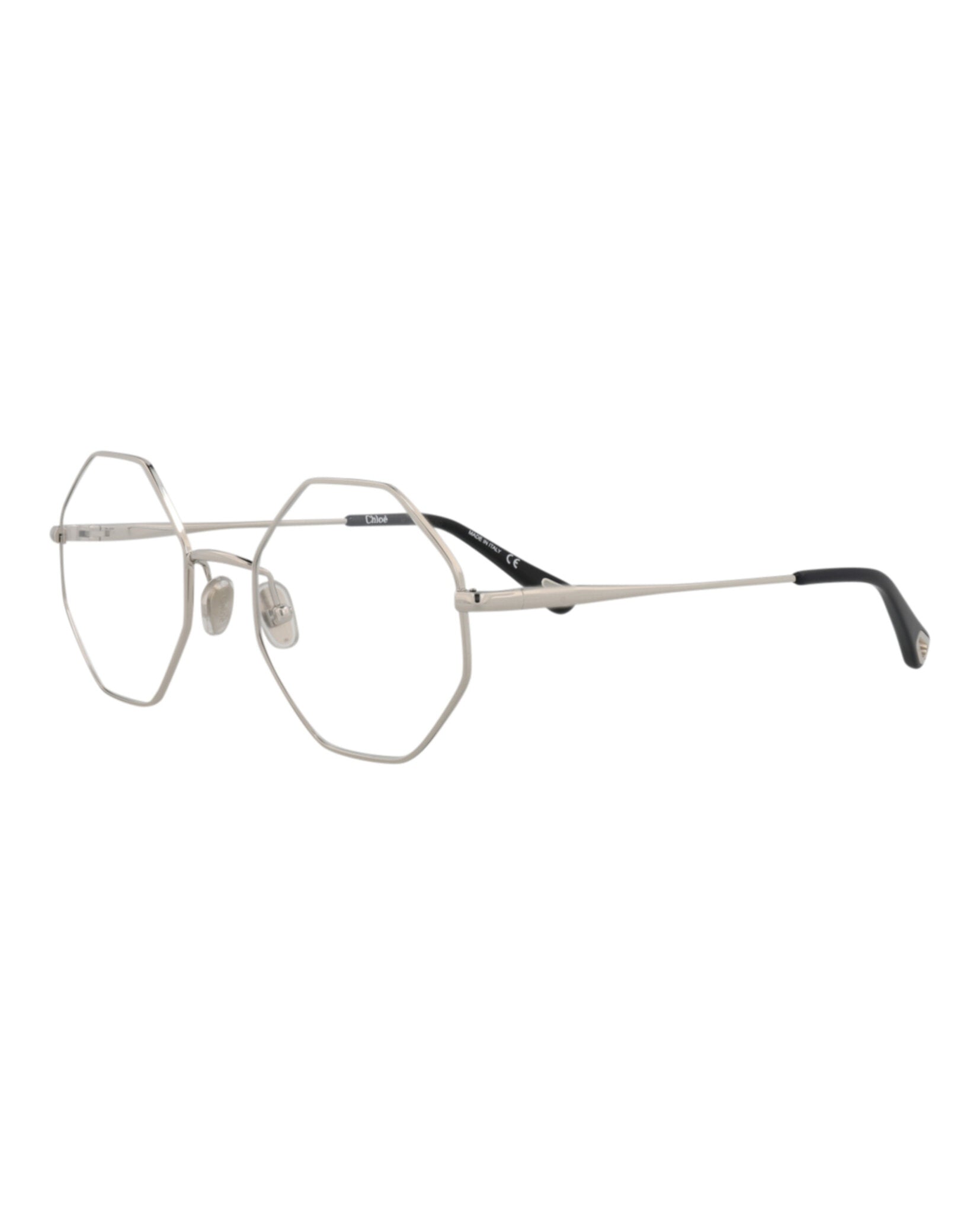 Chloé Womens Square/Rectangle Silver Silver Transparent Fashion Designer Eyewear