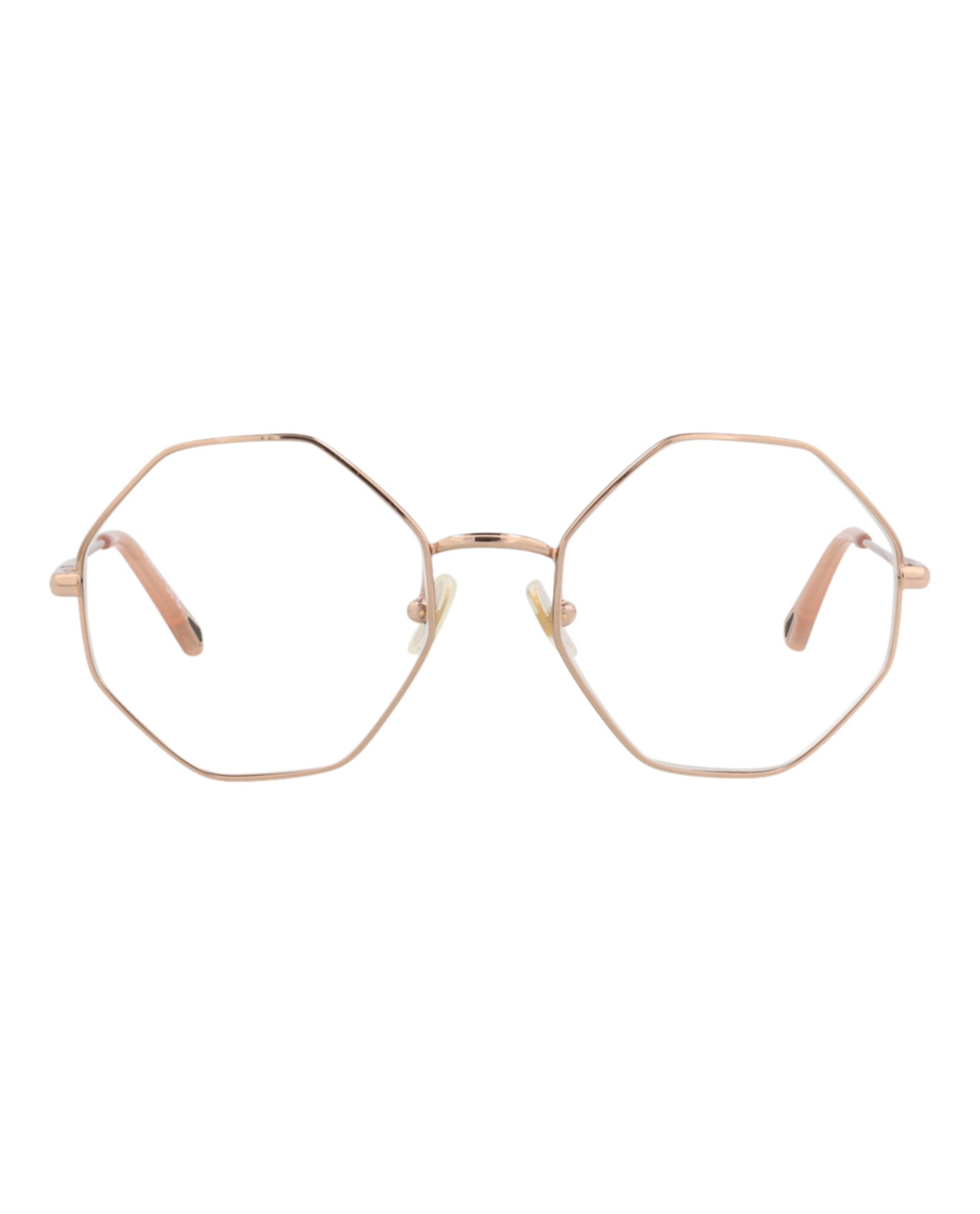 Chloé Chloé Womens Square/Rectangle Gold Gold Transparent Fashion Designer Eyewear