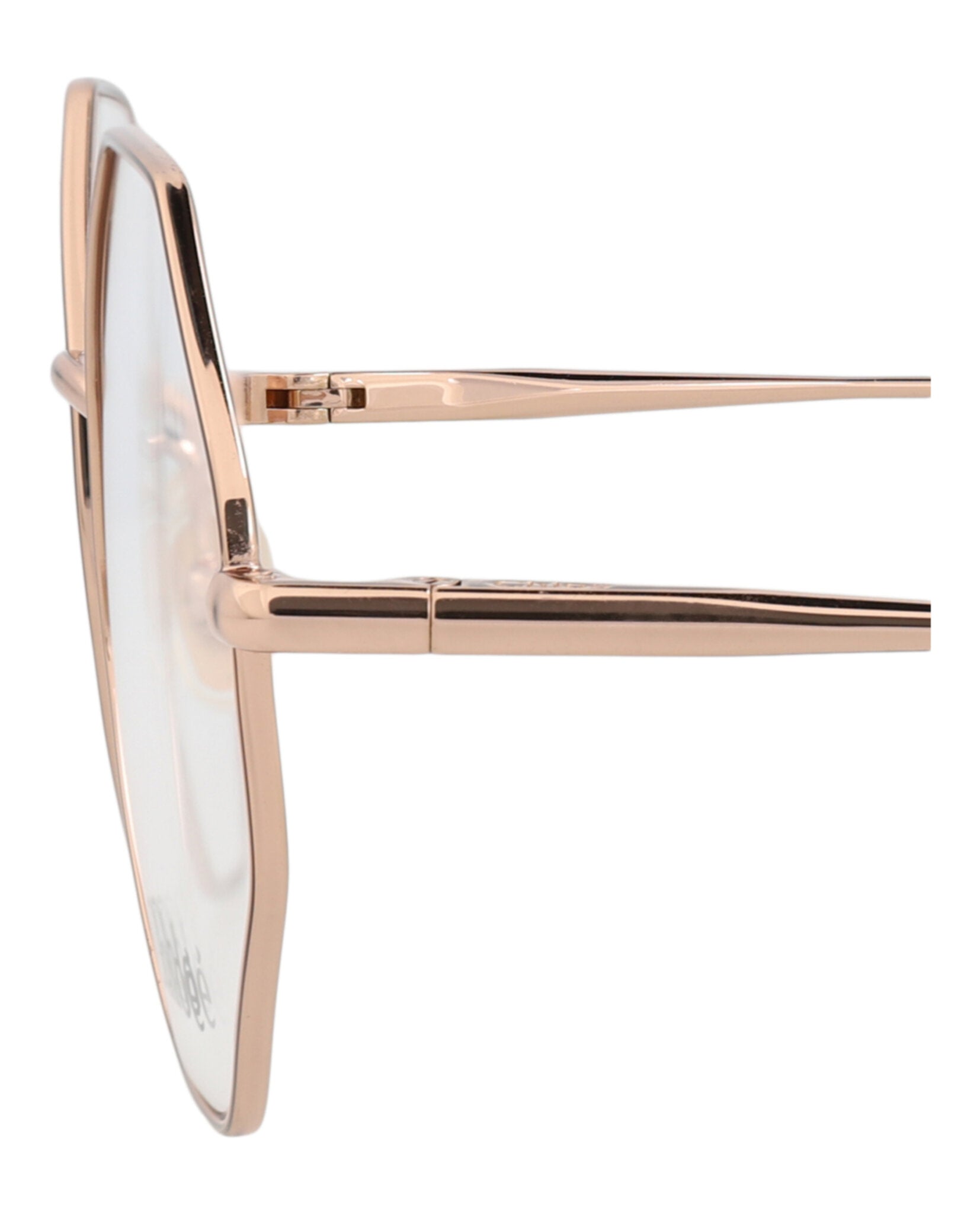Chloé Chloé Womens Square/Rectangle Gold Gold Transparent Fashion Designer Eyewear