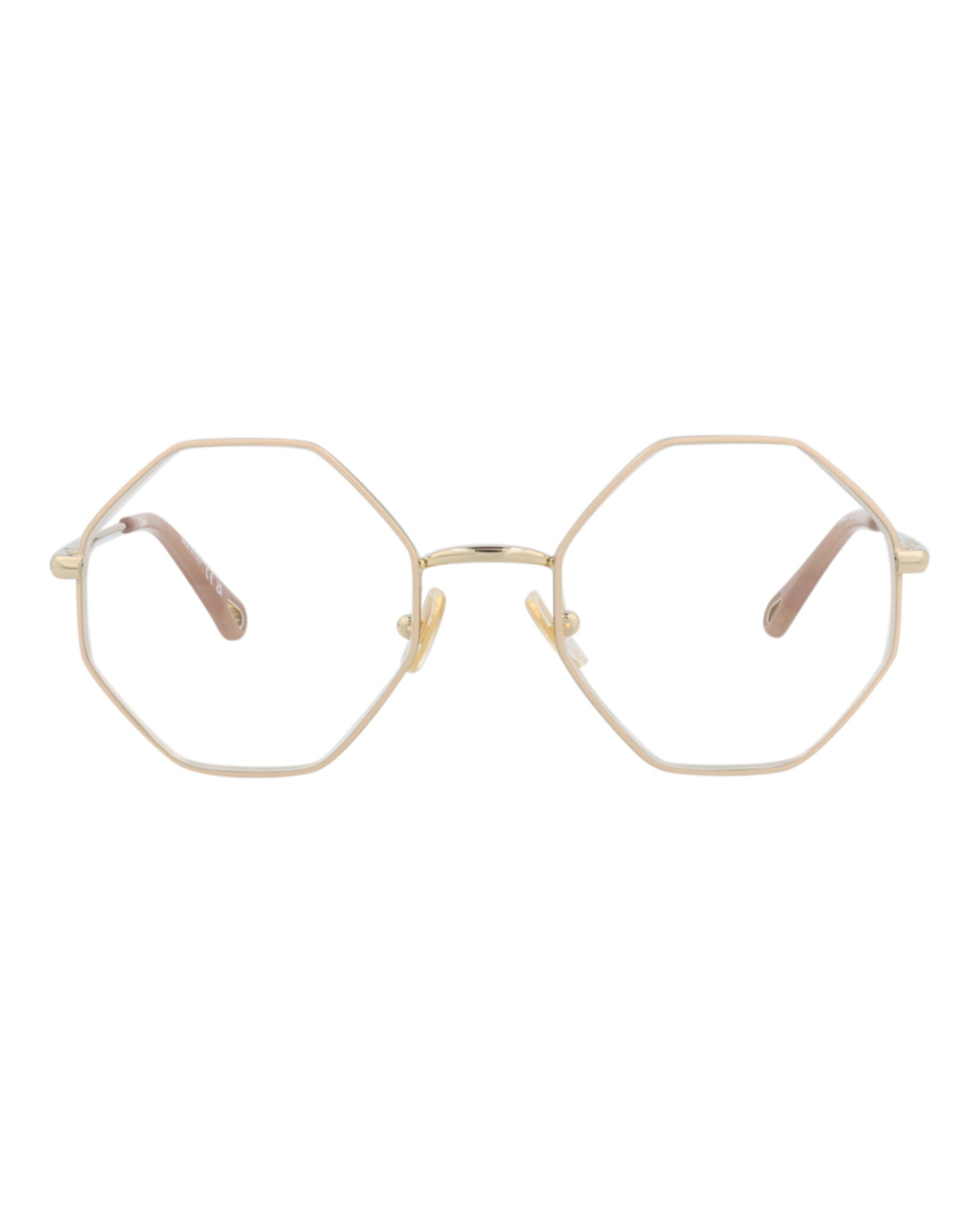 Chloé Chloé Womens Square/Rectangle Nude Gold Transparent Fashion Designer Eyewear