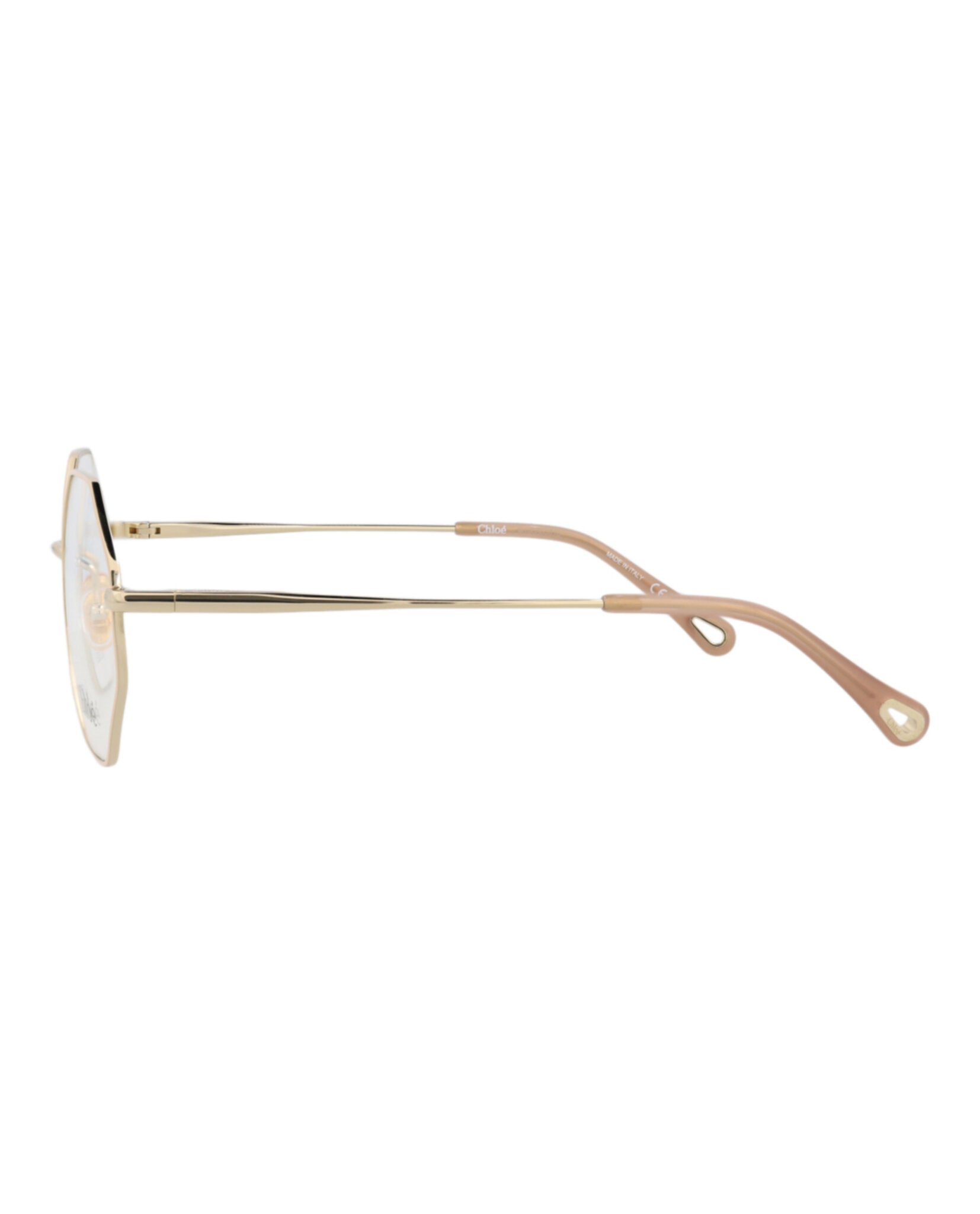 Chloé Chloé Womens Square/Rectangle Nude Gold Transparent Fashion Designer Eyewear