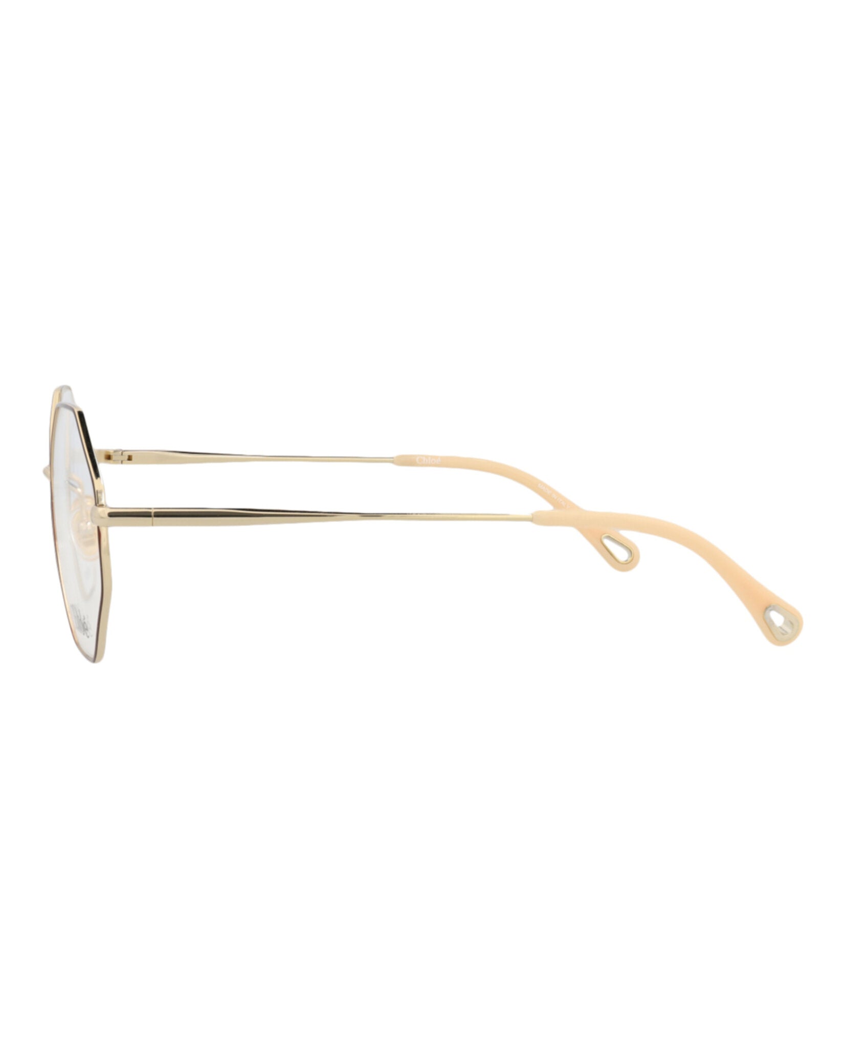 Chloé Chloé Womens Square/Rectangle Burgundy Gold Transparent Fashion Designer Eyewear