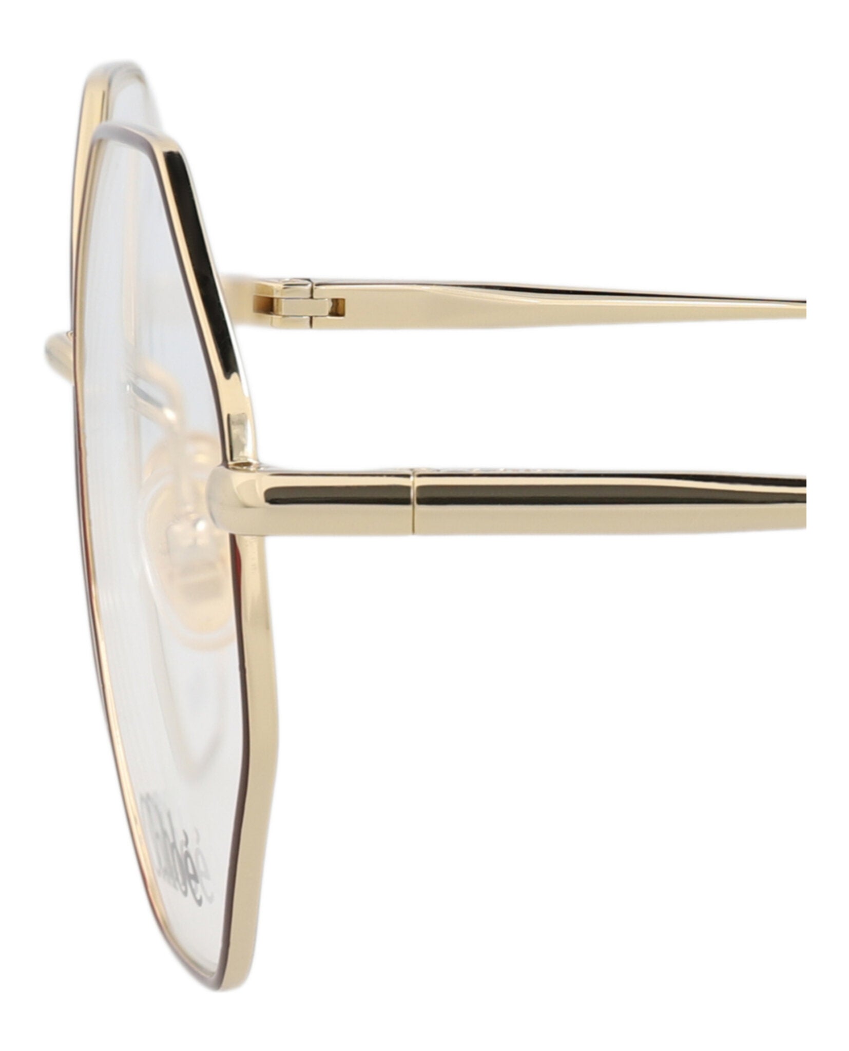 Chloé Chloé Womens Square/Rectangle Burgundy Gold Transparent Fashion Designer Eyewear