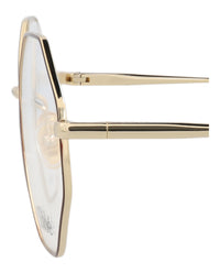 Chloé Chloé Womens Square/Rectangle Burgundy Gold Transparent Fashion Designer Eyewear