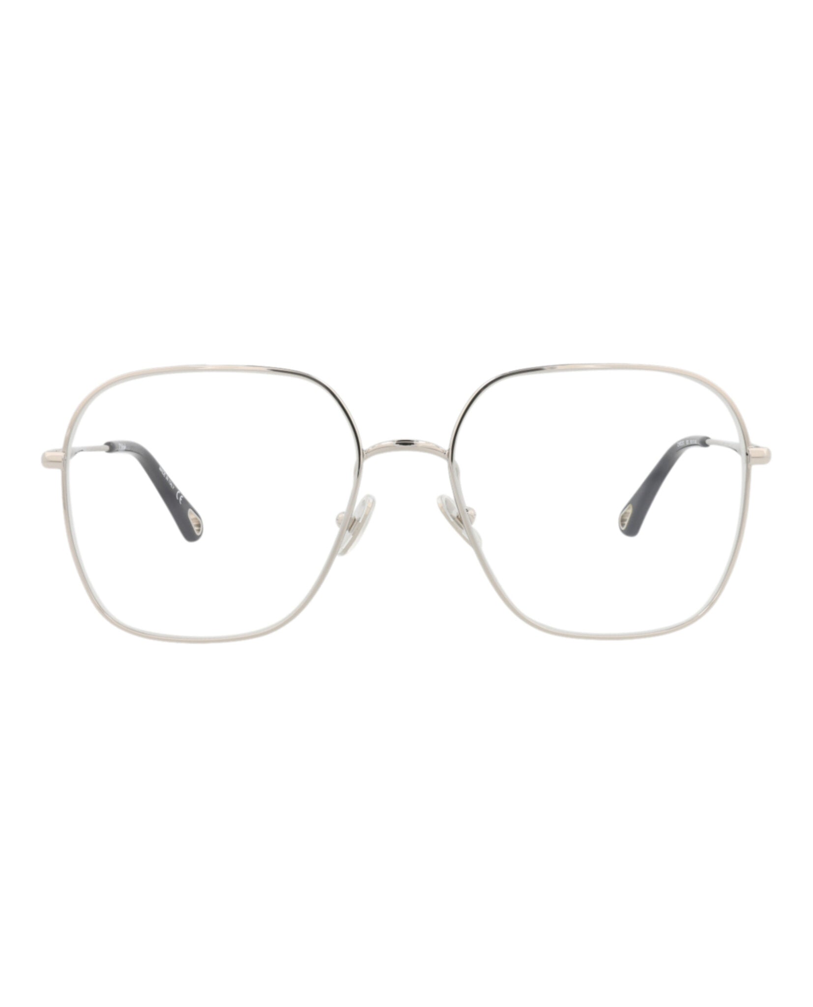 Chloé Womens Square/Rectangle Silver Silver Transparent Fashion Designer Eyewear