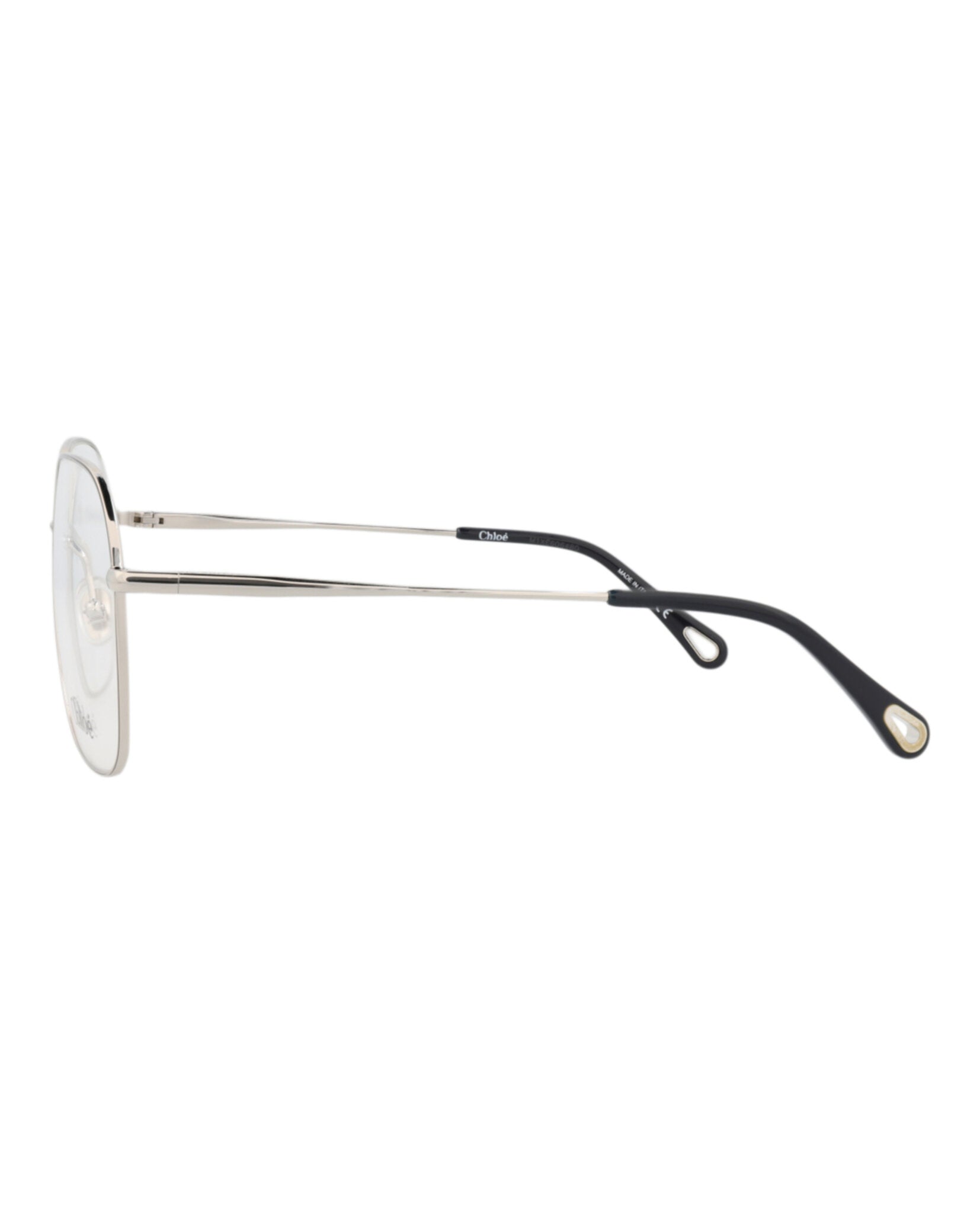 Chloé Womens Square/Rectangle Silver Silver Transparent Fashion Designer Eyewear