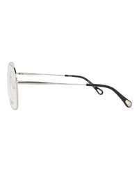 Chloé Womens Square/Rectangle Silver Silver Transparent Fashion Designer Eyewear