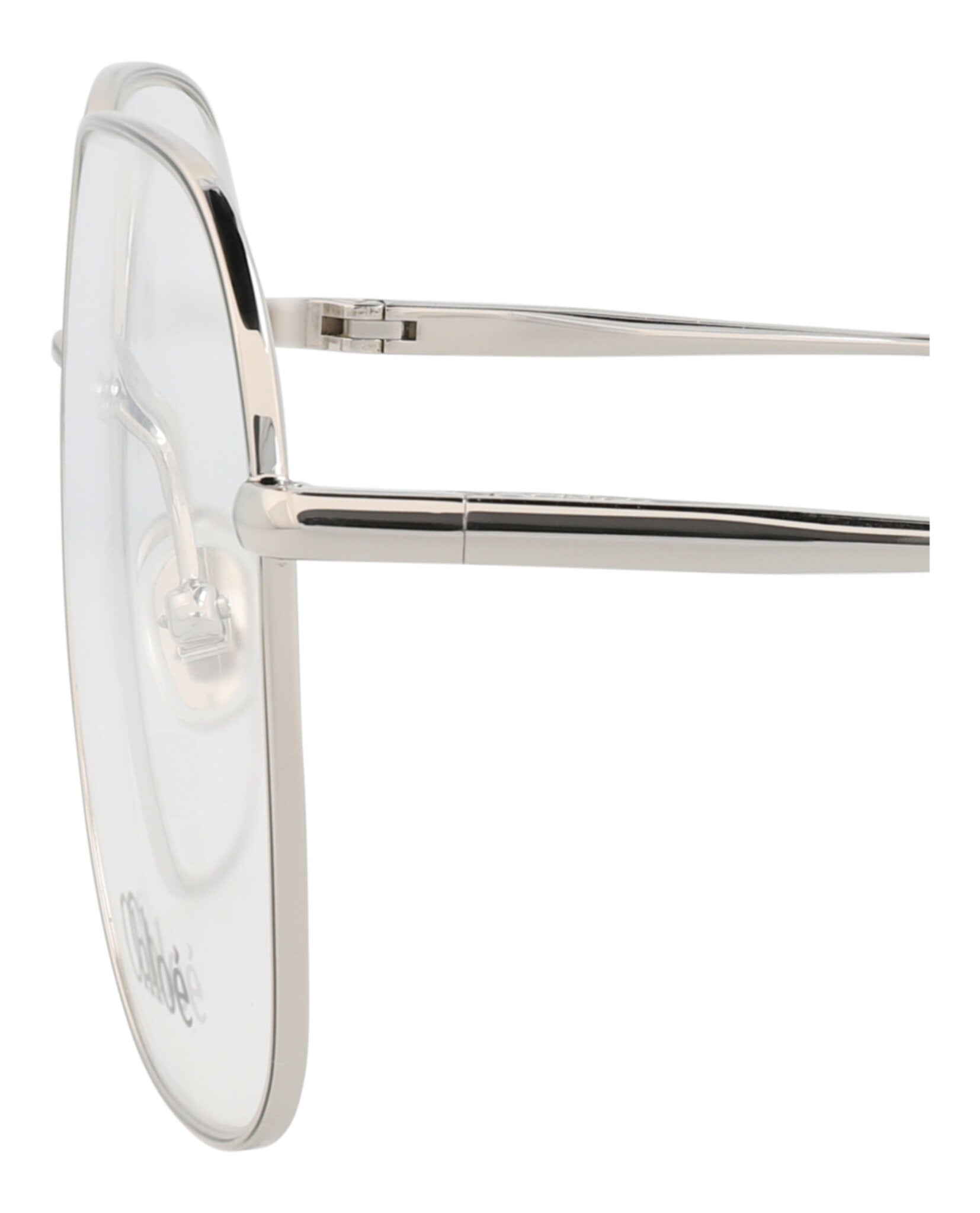 Chloé Womens Square/Rectangle Silver Silver Transparent Fashion Designer Eyewear