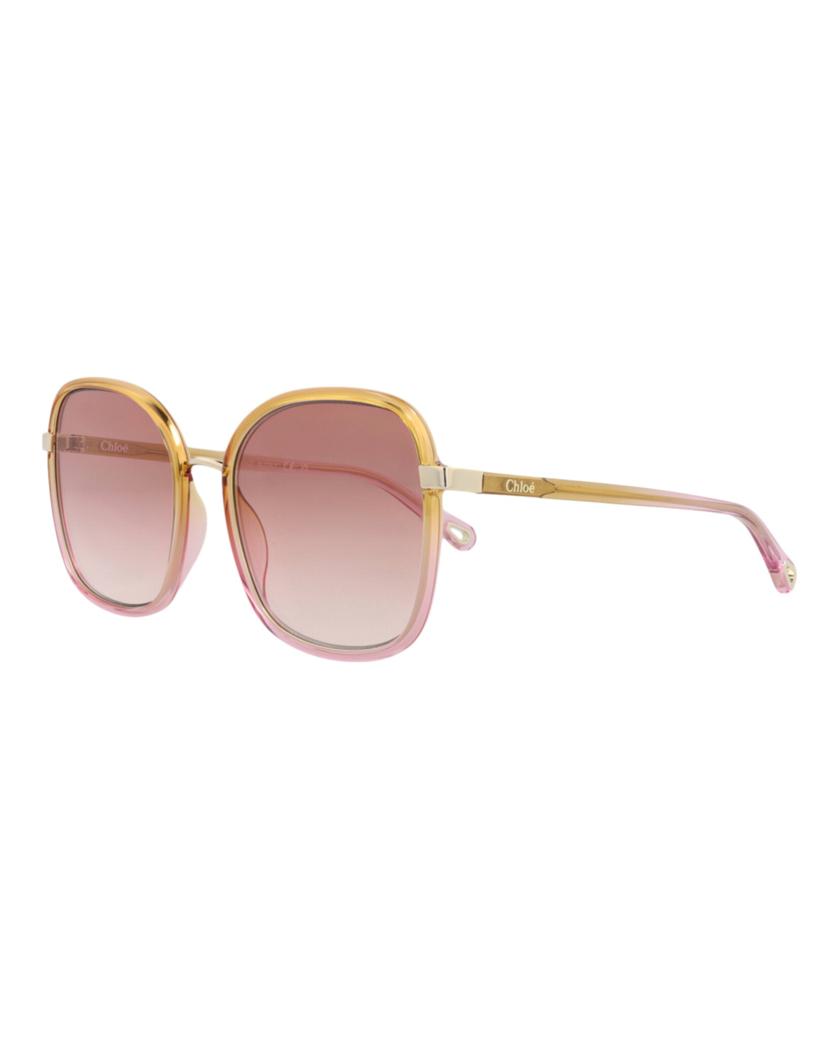 Chloé Chloé Womens Square/Rectangle Yellow Yellow Orange Fashion Designer Eyewear