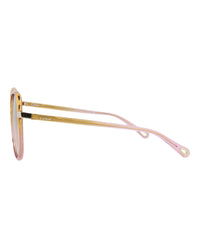 Chloé Chloé Womens Square/Rectangle Yellow Yellow Orange Fashion Designer Eyewear